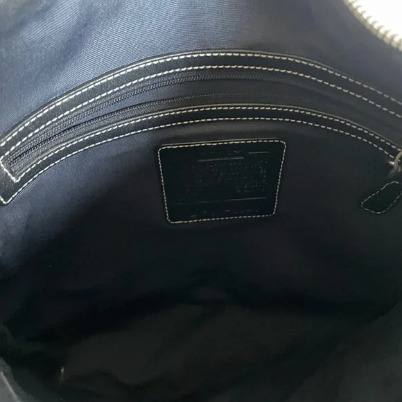 Coach Black Signature Jacquard Hobo Shoulder Bag - Picture 5 of 6